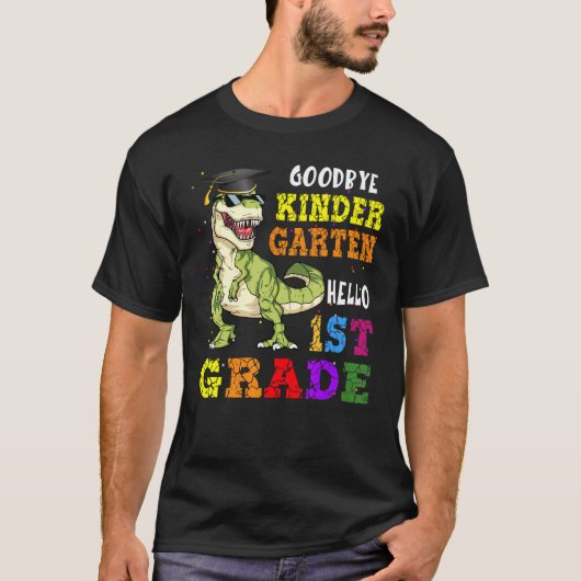 Goodbye Kindergarten Hello 1st Grade Abschluss La T-Shirt (Vorderseite)