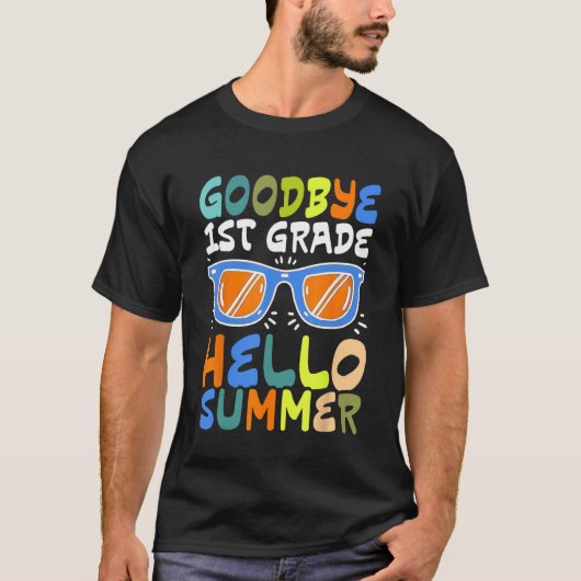 Goodbye Kindergarten Hello First Grade Graduation T-Shirt (Vorderseite)