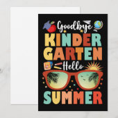 Goodbye Kindergarten Hello Summer Abschluss Ankündigung (Vorne/Hinten)