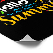 Goodbye Kindergarten Hello Summer Abschluss Poster (Ecke)