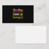 Goodbye Kindergarten Hello Summer Abschluss Visitenkarte (Vorne/Hinten)