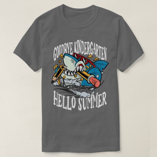Goodbye Kindergarten Hello Summer Shark for Shark T-Shirt (Design vorne)