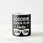 Goodbye Lessingpläne Hallo Suntan Teacher Summer Kaffeetasse (Mittel)