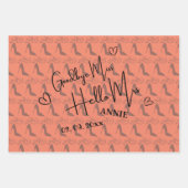 Goodbye Miss Hello Mrs. Brautparty Geschenkpapier Set (Vorderseite)