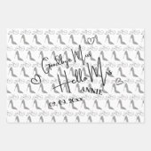 Goodbye Miss Hello Mrs. Brautparty white Geschenkpapier Set (Vorderseite)