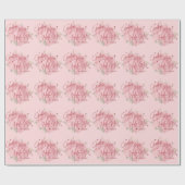 Goodbye Miss Hello Mrs. Pink Floral Brautparty Geschenkpapier (Flach)