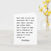 Goodbye moving out karte (Gelbe Blume)