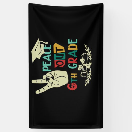 Goodbye Peace Out 6. Graduate 6 Graduate Banner (Vertikal)