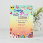 Goodbye Pool Hello School Zurück in das Party der Einladung (Stehend Vorderseite)