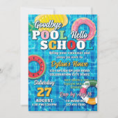 Goodbye Pool Hello School Zurück in das Party der Einladung (Vorderseite)