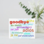 Goodbye Postkarte (Stehend Vorderseite)