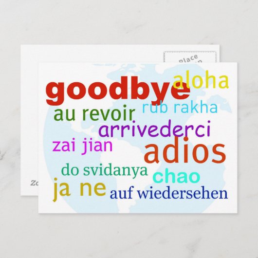 Goodbye Postkarte (Vorne/Hinten)
