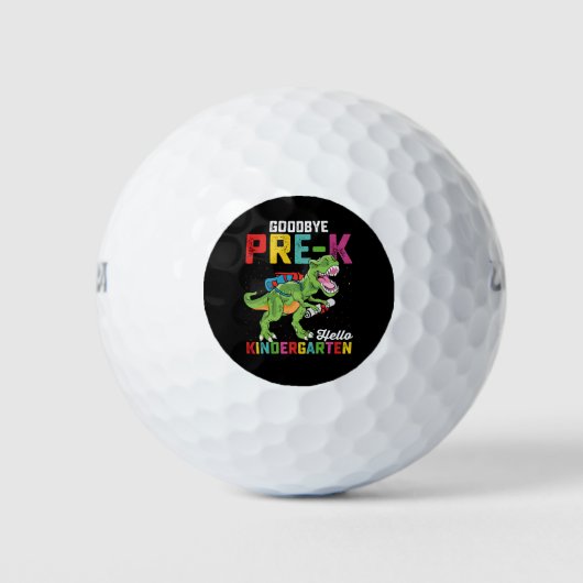 Goodbye Pre K Hello Kindergarten T Rex School Golfball (Vorderseite)