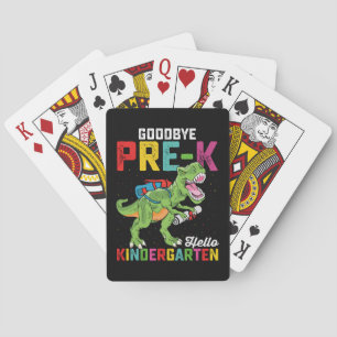 Goodbye Pre K Hello Kindergarten T Rex School Spielkarten