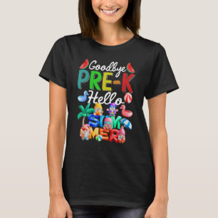 Goodbye Pre K Hello Summer Gnomes Beach T-Shirt