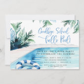Goodbye School Hallo Pool Sommer Party Einladung (Vorderseite)