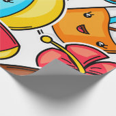 Goodbye School Hallo Sommerzeit und Spaß Geschenkpapier (Ecke)