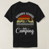 Goodbye School Hello Camping Retro T-Shirt (Design vorne)
