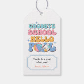 Goodbye School Hello Pool End of School Party Geschenkanhänger (Vorderseite)