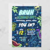 Goodbye School Pool Party Splash Summer Einladung (Vorderseite)