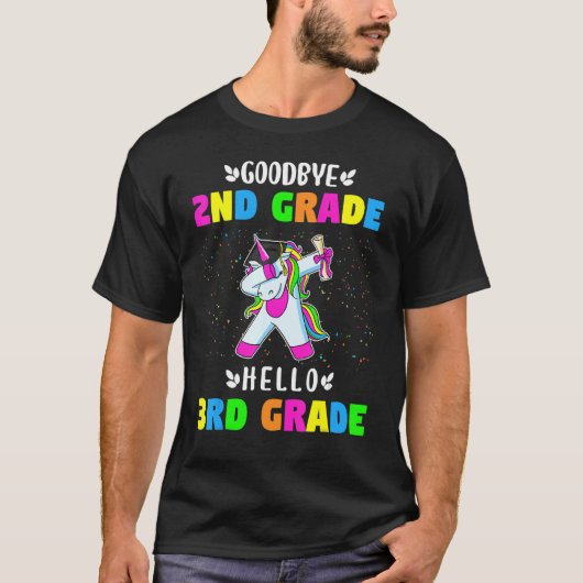 Goodbye Second Grade Hello Third Grade T-Shirt (Vorderseite)