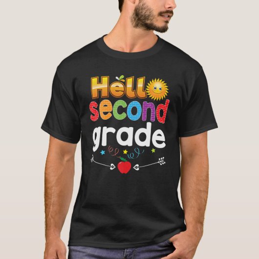 Goodbye Summer Hello 2Nd Grade Second Kid Teacher T-Shirt (Vorderseite)