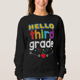 Goodbye Summer Hello 3rd Grade Third Kid Teacher B Sweatshirt