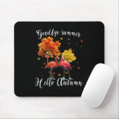 Goodbye Summer Hello Autumn Maple Flamingo Leaf Fa Mousepad (Mit Mouse)