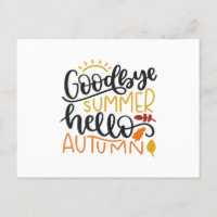 Goodbye summer hello autumn