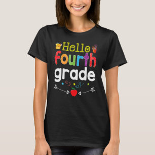 Goodbye Summer Hello Fourth Grade 4th Grader Teach T-Shirt