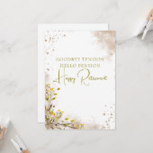 Goodbye Tension Hello Pension Elegant Retirement  Karte (Vorderseite/Rückseite Beispiel)