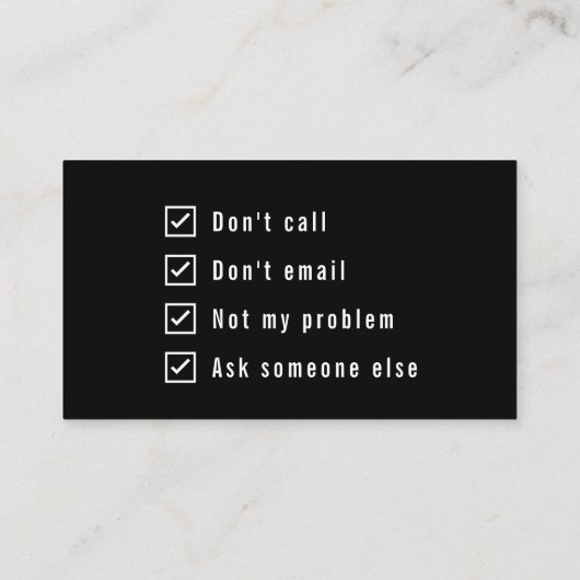 Goodbye Tension Hello Pension Funny Gag Pension Ru Visitenkarte (Rückseite)