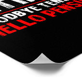 Goodbye Tension Hello Pension Funny Retirement 202 Poster (Ecke)