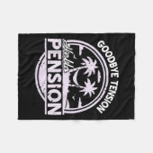 Goodbye Tension Hello Pension Relax Time Mood  Fleecedecke (Vorderseite (Horizontal))