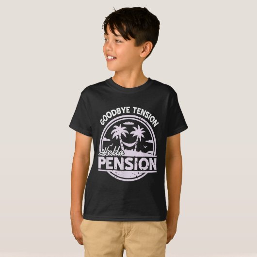 Goodbye Tension Hello Pension Relax Time Mood T-Shirt (Vorne ganz)