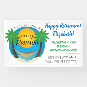 Goodbye Tension Hello Pension Rentirement Banner