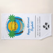 Goodbye Tension Hello Pension Rentirement  Strandtuch (Vorderseite)