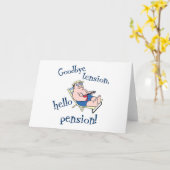 GOODBYE TENSION, HELLO PENSION! RÜCKZAHLUNGSGESCHE KARTE (Gelbe Blume)