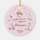 Goodbye tension hello pension silly duck retired keramik ornament (Vorne)