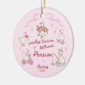 Goodbye tension hello pension silly duck retired keramik ornament (Links)