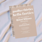 Goodbye Thirtis Hello Forties Modern 40th Birthday Einladung