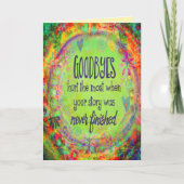 Goodbys verletzten, als die Geschichte noch nicht  Karte (Vorderseite)