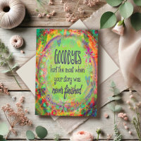 Goodbys verletzten, als die Geschichte noch nicht 