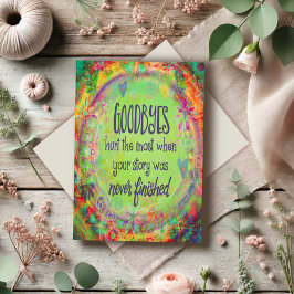 Goodbys verletzten, als die Geschichte noch nicht  Karte