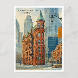 Gooderham-Gebäude Toronto Flatiron Postkartenkunst Feiertagspostkarte