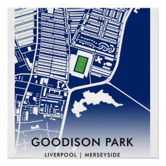 Goodison Park Stadionplan – Heimstätte des Everton Poster