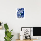 Goodison Park Stadium Map - Zuhause des Everton FC Poster (Heimbüro)