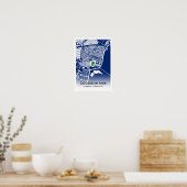 Goodison Park Stadium Map - Zuhause des Everton FC Poster (Küche)