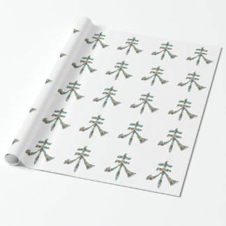 Goodluck Script : Chinese Oriental Gemis Geschenkpapier