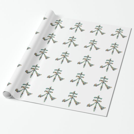 Goodluck Script : Chinese Oriental Gemis Geschenkpapier (Ungerollt)